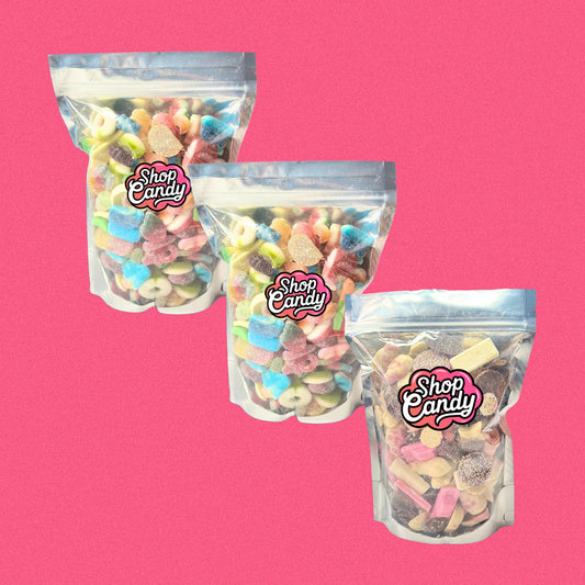 3kg: 1kg Fizzy + 1kg Fizzy + 1kg Chocolate