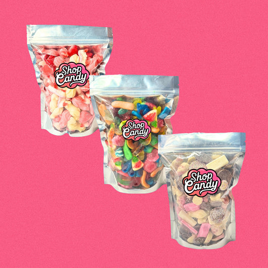 3kg: 1kg Pink + 1kg Jelly + 1kg Chocolate