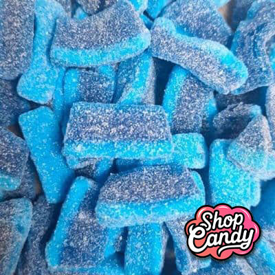 Fizzy Blue Raspberry Slices - 1kg